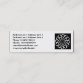 Carte De Visite Mini Photo carré - Fleur géométrique 02 (Dos)