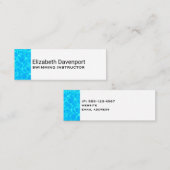 Carte De Visite Mini Photo de la piscine bleue (Devant / Derrière)