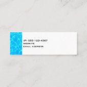 Carte De Visite Mini Photo de la piscine bleue (Dos)