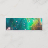 Carte De Visite Mini Photo de l'espace d'Aqua Teal Grand Nuage de Magel (Dos)