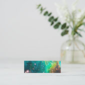 Carte De Visite Mini Photo de l'espace d'Aqua Teal Grand Nuage de Magel (Debout devant)