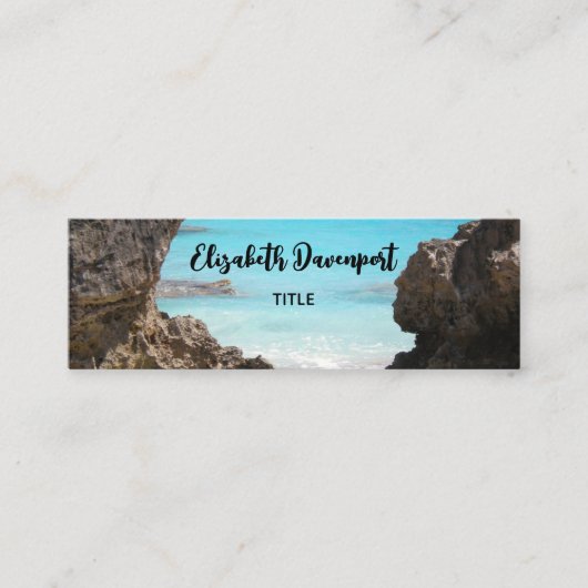 Carte De Visite Mini Photo de Tropical Island Coast & Sea (Devant)
