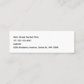 Carte De Visite Mini Photo de Tropical Island Coast & Sea (Dos)