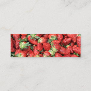 Carte De Visite Mini Photo Red Juicy Strawberries
