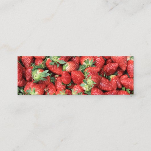 Carte De Visite Mini Photo Red Juicy Strawberries (Devant)