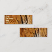 Carte De Visite Mini Photo Tiger Stripes Big Cat Wildlife (Devant / Derrière)