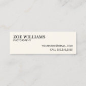 Carte De Visite Mini Photographe 📷 Booth (Dos)