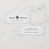 Carte De Visite Mini Photographe du logo de la caméra Lens (Devant / Derrière)