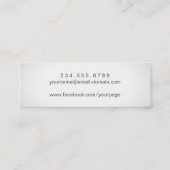 Carte De Visite Mini Photographe du logo de la caméra Lens (Dos)