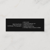 Carte De Visite Mini Photographe panoramique du paysage (Dos)