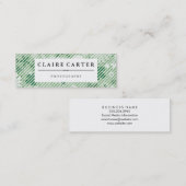 Carte De Visite Mini Photographie Floral Diagonal Stripes (Devant / Derrière)