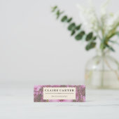 Carte De Visite Mini Photographie Floral Diagonal Stripes (Debout devant)