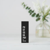 Carte De Visite Mini Photographie moderne photographe à la mode chic (Debout devant)