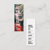 Carte De Visite Mini Photographie moderne photographe à la mode chic (Devant / Derrière)