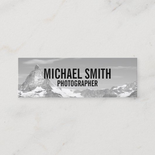 Carte De Visite Mini Photographie noir et blanc professionnelle (Devant)