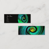 Carte De Visite Mini PHOTON SWIRL GEM MONOGRAS noir vert jaune (Devant / Derrière)