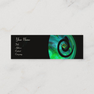 Carte De Visite Mini PHOTON SWIRL GEM MONOGRAS vert noir