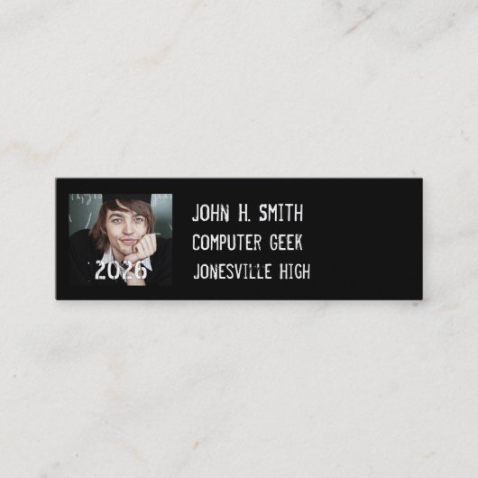 Carte De Visite Mini Photos Senior abordables (Devant)