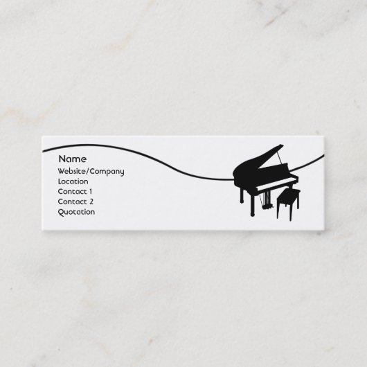 Carte De Visite Mini Piano (Devant)