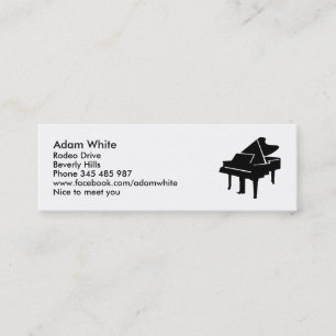 Carte De Visite Mini Piano à queue noir