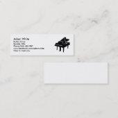 Carte De Visite Mini Piano à queue noir (Devant / Derrière)