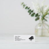 Carte De Visite Mini Piano à queue noir (Debout devant)