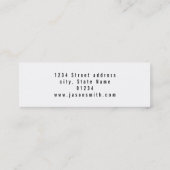 Carte De Visite Mini piano maigre (Dos)