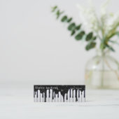 Carte De Visite Mini piano noir et blanc (Debout devant)