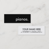 Carte De Visite Mini pianos. (Devant / Derrière)