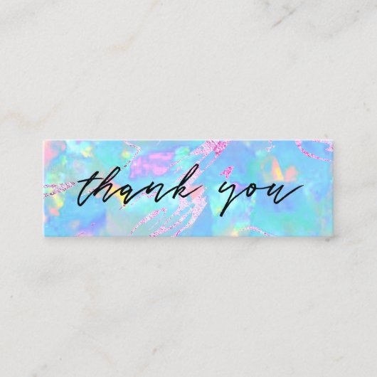 Carte De Visite Mini pierre bleue turquoise (Devant)