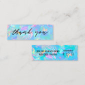 Carte De Visite Mini pierre bleue turquoise (Devant / Derrière)