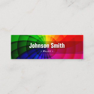 Carte De Visite Mini Pilote - Couleurs arc-en-ciel radiales