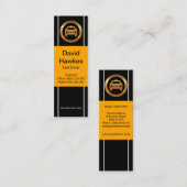 Carte De Visite Mini Pilote de taxi Plain jaune simple (Devant / Derrière)