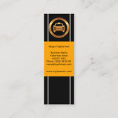 Carte De Visite Mini Pilote de taxi Plain jaune simple (Dos)