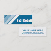 Carte De Visite Mini PILOTE rétro (Devant / Derrière)