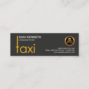 Carte De Visite Mini Pilote TAXI de signalisation de taxi créatif éléga