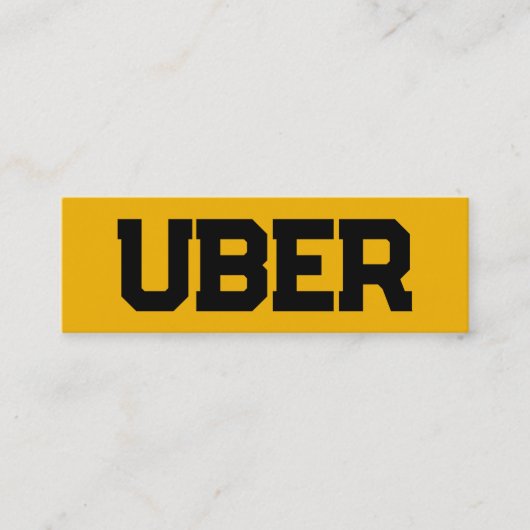 Carte De Visite Mini Pilote Uber QR (Devant)