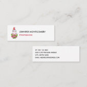 Carte De Visite Mini Pingouin de Noël mignon à Santa Hat (Devant / Derrière)