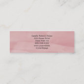 Carte De Visite Mini Pink Black Script Photo Lashes Mini Business Card (Dos)