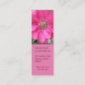 Carte De Visite Mini Pink double pavot mère signet (Dos)