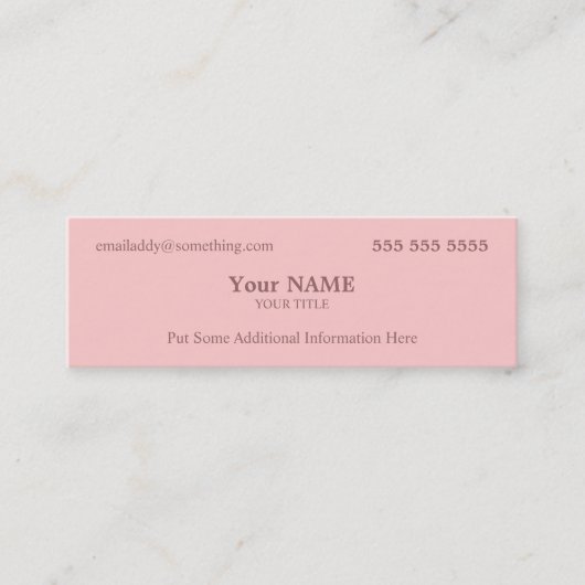 Carte De Visite Mini Pink exécutif (Devant)