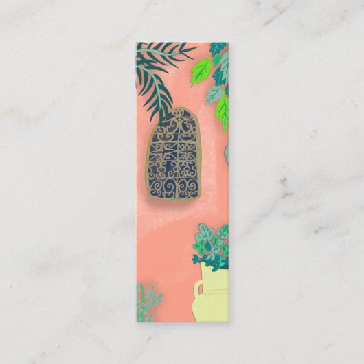 Carte De Visite Mini Pink Garden Florist Landscaper Architecte (Devant)