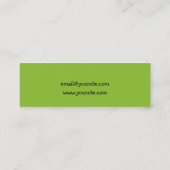 Carte De Visite Mini Pink & Green Cupcake vert petit (Dos)