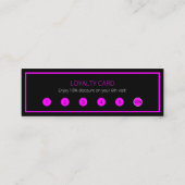 Carte De Visite Mini Pink Neon Moderne tendance ongles de cheveux Salon (Dos)