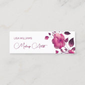 Carte De Visite Mini Pink Shiny Metallic Flower  (Devant)