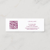 Carte De Visite Mini Pink Shiny Metallic Flower  (Dos)