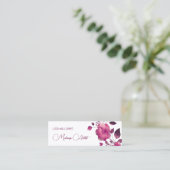 Carte De Visite Mini Pink Shiny Metallic Flower  (Debout devant)