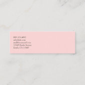 Carte De Visite Mini Pink & Turquoise Dark Floral (Dos)