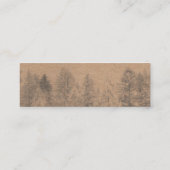 Carte De Visite Mini Pins rustiques d'hiver d'automne de papier (Dos)