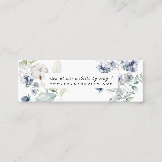 Carte De Visite Mini PixDezines Aquarelle Hiver Botanique RSVP (Devant)